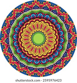 Mandala Pattern for Meditation and Mindful