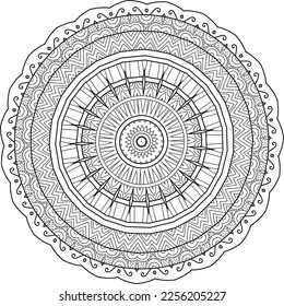 Mandala, a pattern for meditation. Vector file for designs.