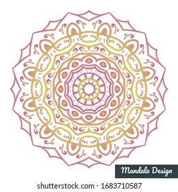 Mandala pattern for Mehndi, Henna, Yoga, Tattoo, Decoration. Mystic, oriental, alchemy ornament. Coloring book page. Vector illustration.