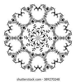 Mandala pattern on a white background. Vector illustration