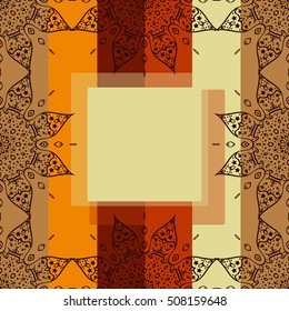 Mandala pattern. Oriental beautiful pattern, colorful background, bright colors. Card, texture.
With a square inside for your text.