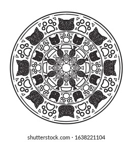 Mandala pattern with oriental mystery