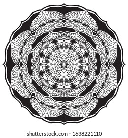 Mandala pattern with oriental mystery