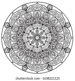 Mandala pattern with oriental mystery