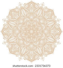 mandala pattern ornament islamic elegant nude color