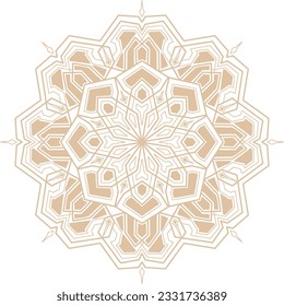mandala pattern ornament islamic elegant nude color
