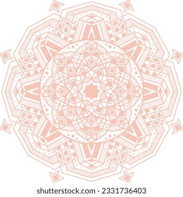 mandala pattern ornament islamic elegant nude color