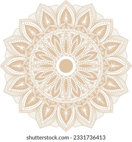 patrón de mandala ornamento color islamal elegante desnudo