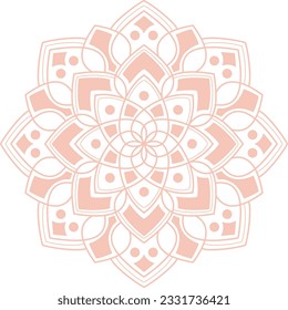 mandala pattern ornament islamic elegant nude color