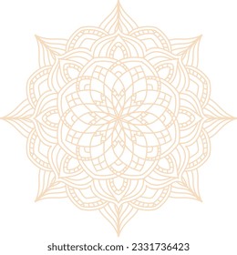 mandala pattern ornament islamic elegant nude color