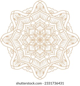 mandala pattern ornament islamic elegant nude color