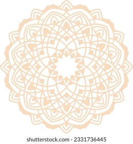 mandala pattern ornament islamic elegant nude color