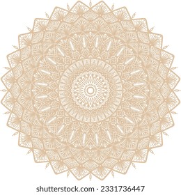 mandala pattern ornament islamic elegant nude color