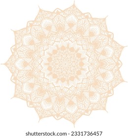 mandala pattern ornament islamic elegant nude color