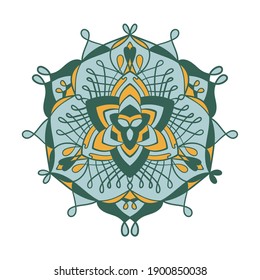 Mandala pattern. Round ornamental decorative background.