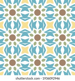 Mandala pattern seamless. Arabic, indian, japanese, islamic motifs. Vintage pattern. Ramadan kareem and Hari Raya background. Ethnic bohemian background. Abstract flower. Vector illustration