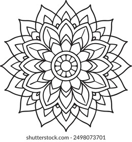 Mandala Muster oder einfache Blumenideen zum Färben Buchseite