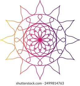 Mandala pattern or Simple Floral Ideas for Coloring book page Art on the wall Lace pattern the Tattoo, mandala, gradient mandala