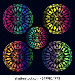 Mandala pattern or Simple Floral Ideas for Coloring book page Art on the wall Lace pattern the Tattoo, mandala, gradient mandala