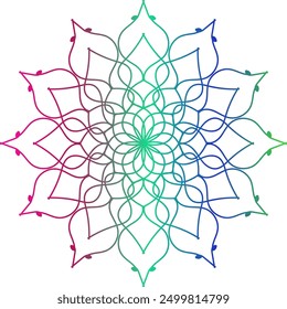 Mandala pattern or Simple Floral Ideas for Coloring book page Art on the wall Lace pattern the Tattoo, mandala, gradient mandala