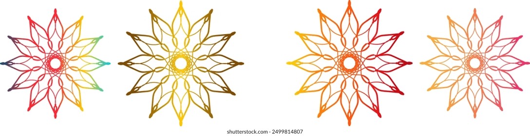 Mandala pattern or Simple Floral Ideas for Coloring book page Art on the wall Lace pattern the Tattoo, mandala, gradient mandala