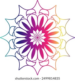Mandala pattern or Simple Floral Ideas for Coloring book page Art on the wall Lace pattern the Tattoo, mandala, gradient mandala