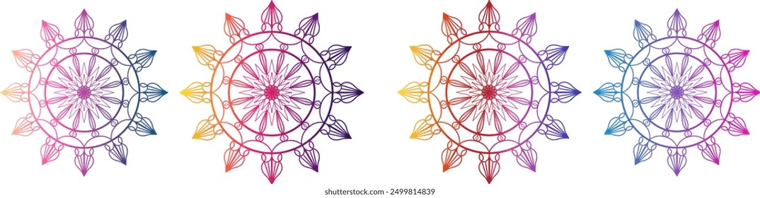 Mandala pattern or Simple Floral Ideas for Coloring book page Art on the wall Lace pattern the Tattoo, mandala, gradient mandala