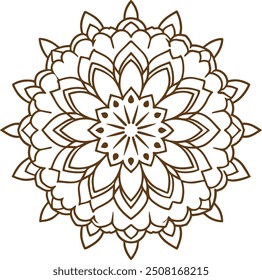 Padrão Mandala ou ideias florais simples para colorir design de página do livro