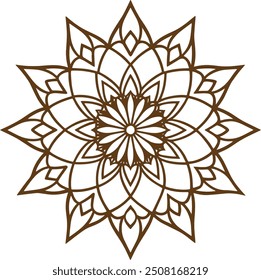 Patrón de mandala o ideas florales simples para colorear diseño de página de libro