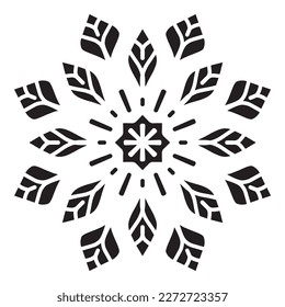 Mandala pattern stencil abstract floral ornament