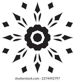 Esténcil de patrón de Mandala ornamento floral abstracto