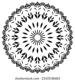 Esténcil de patrón de Mandala ornamento floral abstracto