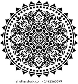 Mandala Pattern Stencil doodles sketch good mood