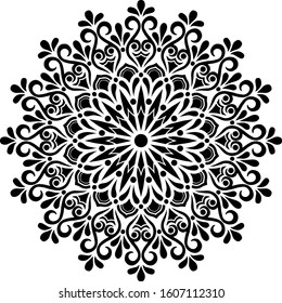 Pattern Mandala White Stencil Doodles Sketch Stock Vector (Royalty Free ...