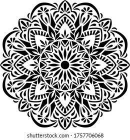 Patrón de Mandala Doodles de plantilla boceto buen humor