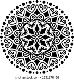 Mandala Pattern Stencil doodles sketch good mood
