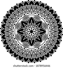 Patrón de Mandala Doodles de plantilla boceto buen humor