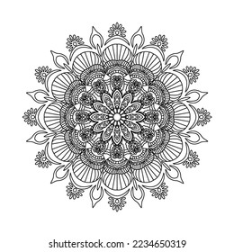 Patrón de Mandala Doodles de plantilla boceto buen humor