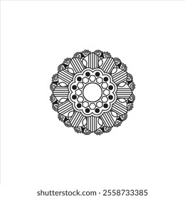 Mandala Pattern Stencil doodles sketch stylish and good mood.