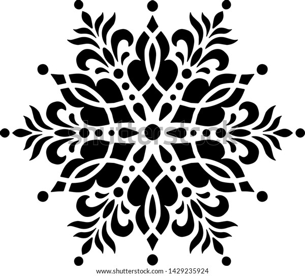 Mandala Pattern Stencil Doodles Sketch Good Stock Vector (Royalty Free ...
