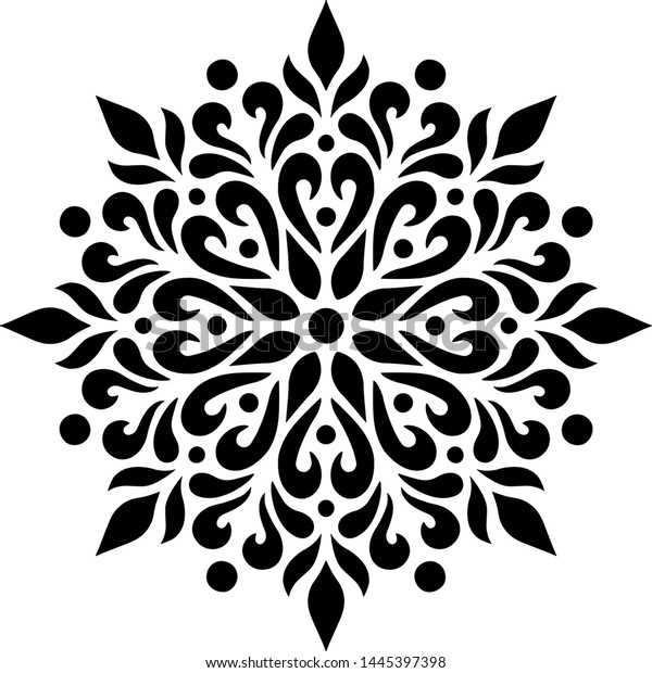 Mandala Pattern Stencil Doodles Sketch Good Stock Vector (Royalty Free ...