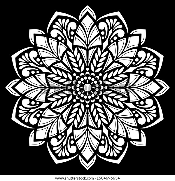 Mandala Pattern Stencil Doodles Sketch Good Stock Vector (Royalty Free ...