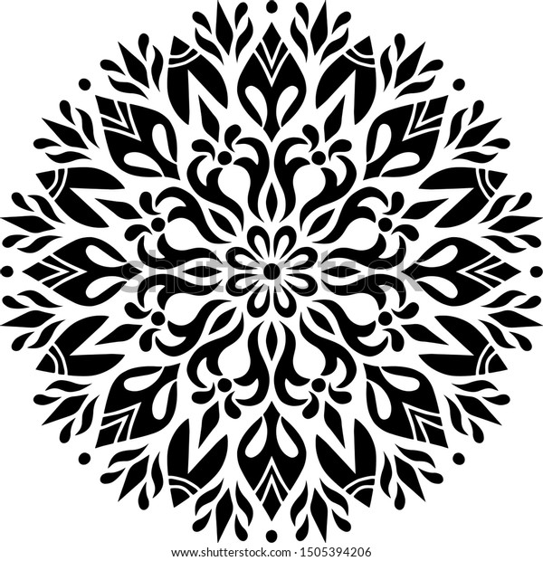 Mandala Pattern Stencil Doodles Sketch Good Stock Vector (Royalty Free ...