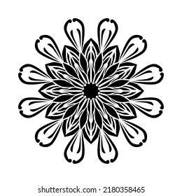Mandala Pattern Stencil doodles sketch.Ornamental luxury mandala pattern.Circular pattern in the form of a mandala. Henna mandala.