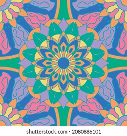 Patrón de Mandala, textura y fondo para diseños de tela y ropa