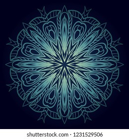 Mandala pattern. Traditional indian mandala. Orient tribal circle sign illustration. Vector illustration