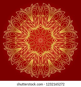 Mandala pattern. Traditional indian mandala. Orient tribal circle sign illustration. Vector illustration