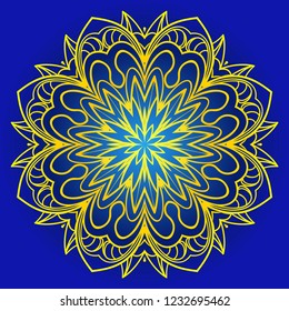 Mandala pattern. Traditional indian mandala. Orient tribal circle sign illustration. Vector illustration