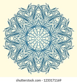 Mandala pattern. Traditional indian mandala. Orient tribal circle sign illustration. Vector illustration
