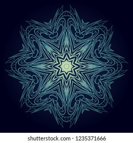 Mandala pattern. Traditional indian mandala. Orient tribal circle sign illustration. Vector illustration